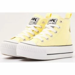 British Knights KAYA MID FILLES BASKETS MONTANTE Couleur Jaune -Pas Cher British Knights Magasin 20740351 500 C