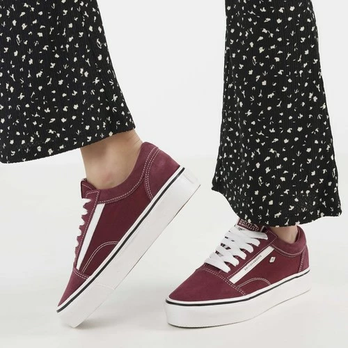 British Knights MACK PLATFORM FEMMES BASKETS BASSE Couleur Rouge 4 British Knights MACK PLATFORM FEMMES BASKETS BASSE Couleur Rouge – Image 2