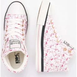 British Knights DEE FEMMES BASKETS MONTANTE Couleur Blanc -Pas Cher British Knights Magasin 22293106 500 C