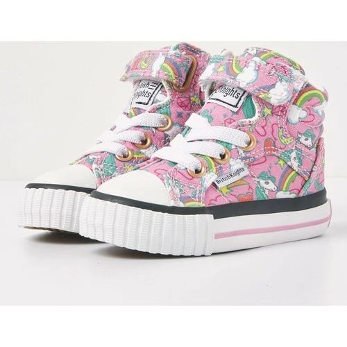 British Knights DEE PETITES FILLES HAUT-DESSUS SNEAKER Couleur Rose 5 British Knights DEE PETITES FILLES HAUT-DESSUS SNEAKER Couleur Rose – Image 3