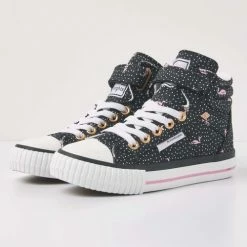 British Knights DEE FILLES BASKETS MONTANTE Couleur Noir -Pas Cher British Knights Magasin 23880802 500 C